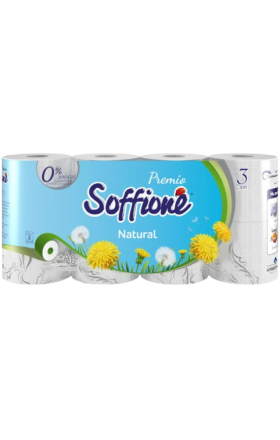 Toilet paper "Soffione" Natural 3 pcs. 8 pcs