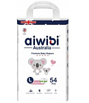 Подгузники Aiwibi L 9-14кг 54шт 