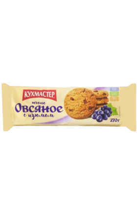 Печенье с изюмом "Кухмастер" 270г 