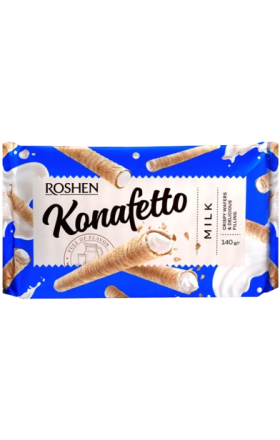 Вафельные трубочки "Roshen" конафетто, молочные 156 г