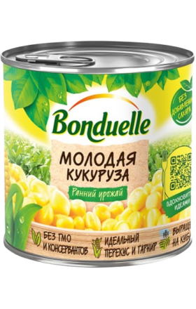 Եգիպտացորեն քաղցր «Bonduelle» մատղաշ 425մլ