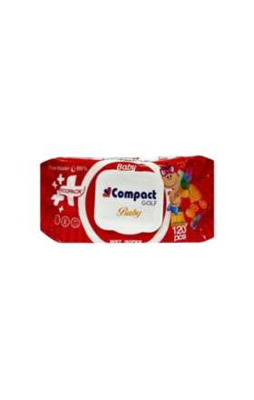Wet wipes "Compact Baby" Golf Ecopack 120 pcs