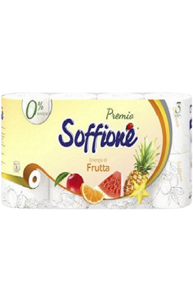 Զուգարանի թուղթ «Soffione» Energia Frutta 3շ 8հատ