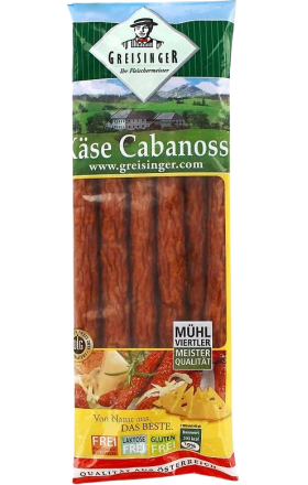 Sausage with cheese "Greisinger Cabanossi" 200g 