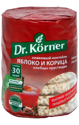 Хлебцы злаковые с яблоком и корицей "Dr. Körner" 90г 