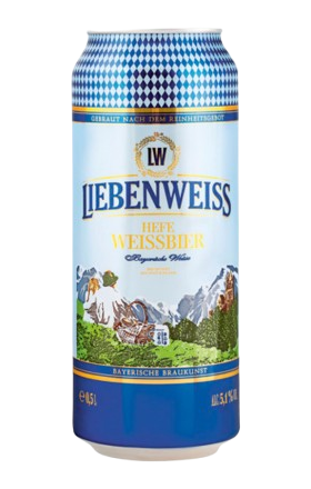 Пиво "Либенвейс" нефильтрованное, открытое 0,5л.