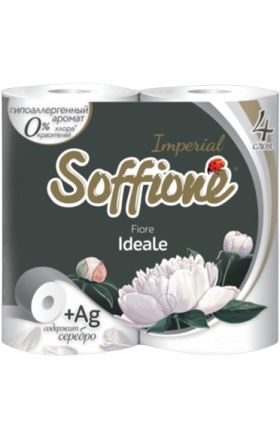 Զուգարանի թուղթ «Soffione» Imperial Ideale 4 հատ  	