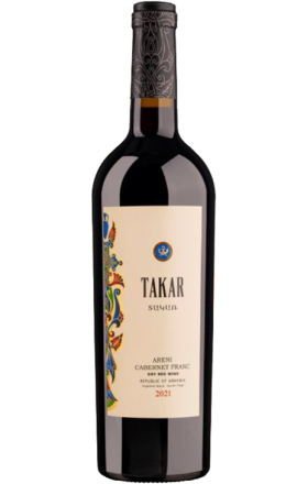 Red wine "Takar Areni Cabernet Franc" 0.75l 	