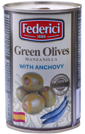 Ձիթապտուղ կանաչ «Ֆեդերիչի» անչոուսով 300գր