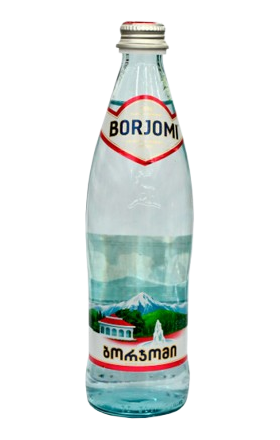 Mineral water "Borjomi", glass container 0.5l