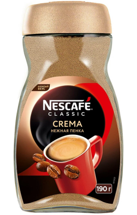 Սուրճ լուծվող «Nescafe Classic Crema» 190գ  	