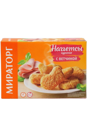 Նագեթներ հավի, խոզապուխտով «Միրատորգ» 250 գ