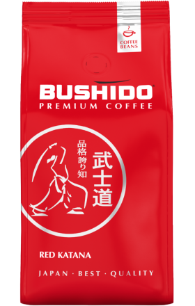 Սուրճ «Bushido» Red Katana, արաբիկա պրեմիում, հատիկավոր 227գ