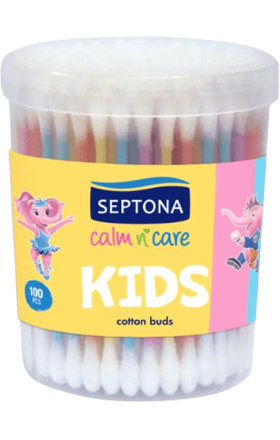 Բամբակյա փայտիկներ «Septona» Kids 100 հատ 	