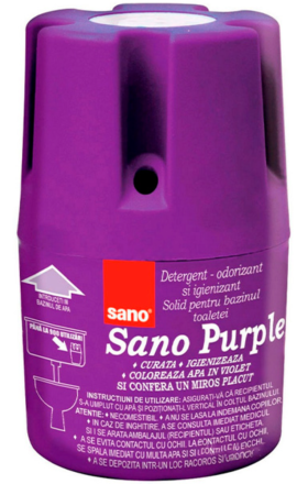 Средство для чистки унитаза "Sano" фиолетового цвета, 150г