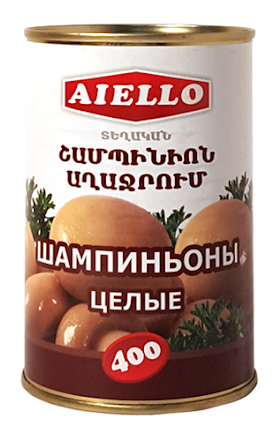 	
Շամպինիոն կտրտած Aiella աղաջրում 400գ թ/տ
 