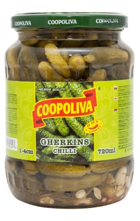 Gherkins "Coopoliva"  720ml