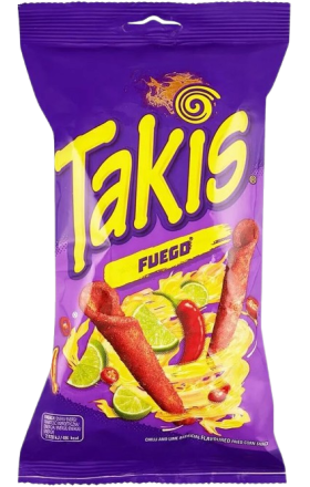 Чипсы «Takis» Fuego, лайм и чили, 100 г