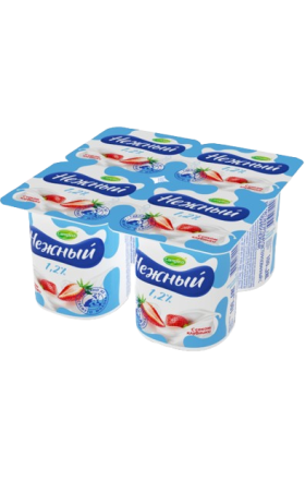 Йогуртовый продукт с клубникой "Campina Нежный" 100г, жирность: 1.2%