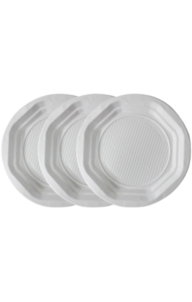 Disposable small paper plates 6 pieces "Oval Plast"