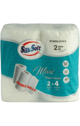 Полотенца бумажные "Silk Soft" Maxi 2шт 2шт 30м