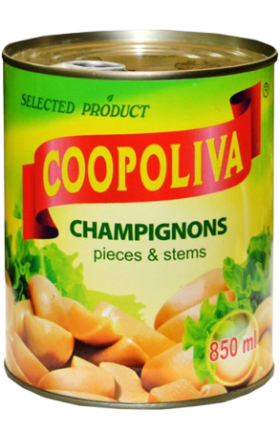 Շամպինյոն կտրատած «Coopoliva» 850գ