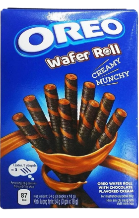 Вафельные палочки с шоколадным кремом "Орео" 54 г