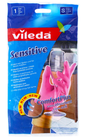 Перчатки резиновые "Vileda" S 