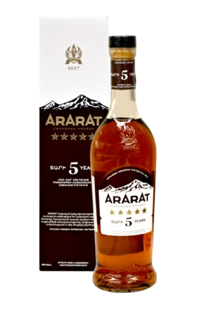 Cognac "Ararat" 5t (box) 0.5l