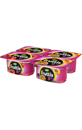 Յոգուրտային արտադրանք դեղձով և մարակուայով «Campina Fruttis» 115գ, յուղայնությունը՝ 8%