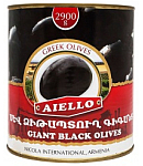 Оливки черные с крупными косточками Aiello Giant 2,9 кг/т