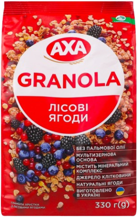 Гранола "AXA" с лесными ягодами, 330 г