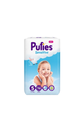 Подгузники "Pufies Sensitive" N5 11-16кг 76шт