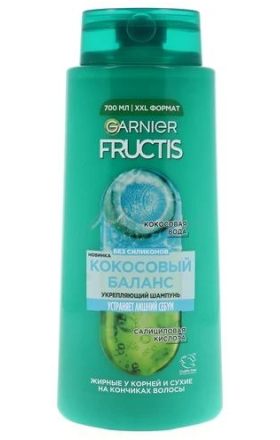 Шампунь Fructis кок. баланс укреп. 700мл