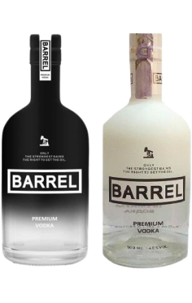 Водка  "Баррель", стеклянная бутылка 0,7л