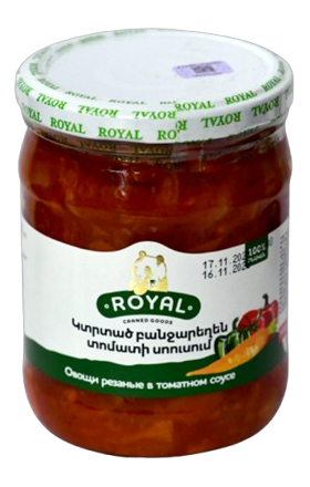 Vegetables in tomato paste "Royal" 520g