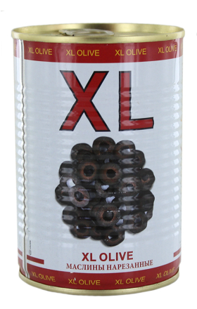 Sliced black olives "XL" 400g 