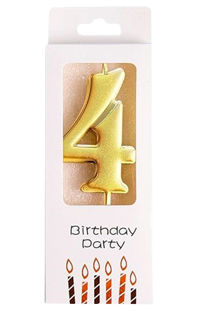 Մոմ թիվ 4 "Happy Birthday"