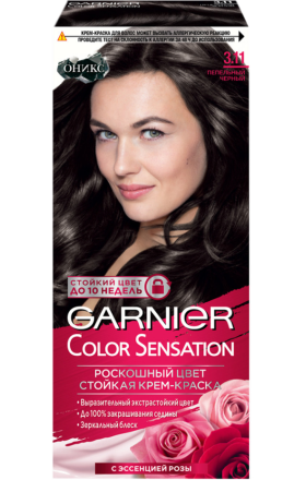 Hair dye "Garnier Color Sensation" 3.11 ash black