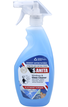 Ապակի լվանալու միջոց «Sanita» կապույտ 500մլ