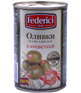 Green olives 'Federici' with shrimp 300g