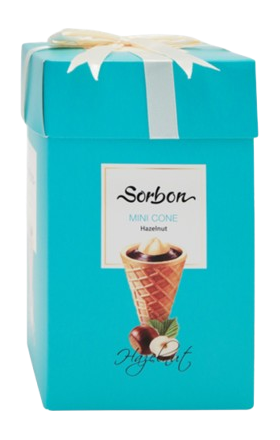 Waffle mini cones "Sorbon" with hazelnuts 200g