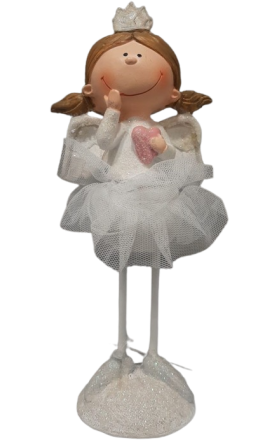 Девочка-ангел с розовым сердцем