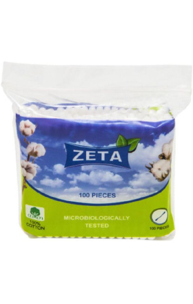 Բամբակյա փայտիկներ «Zeta» փաթեթ 100հատ