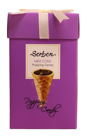 Вафельные мини-рожки "Сорбон" с взрывной карамелью, 200 г