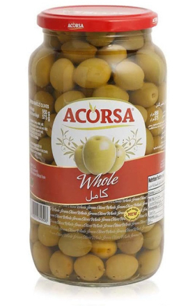 Ձիթապտուղ Acorsa կանաչ կորիզով 950գ ապակի