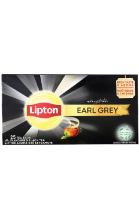 Black tea "Lipton" Earl Grey 20 pcs
