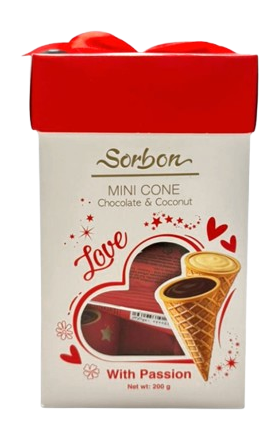 Waffle mini cones "Sorbon" Chocolate & Coconut 200g