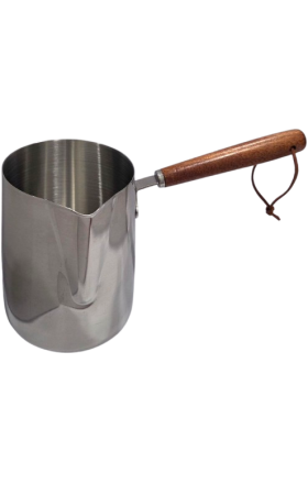 Coffee pot, with wooden handle, stainless steel, (silver), 1000ml AV13277