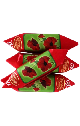 Chocolate candies "Red October" Red Poppy